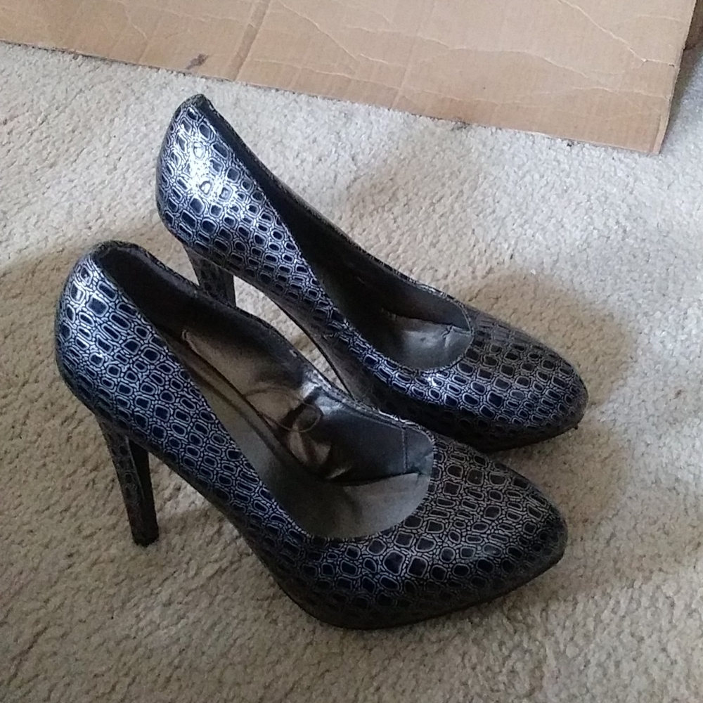Dots Snakeskin Heels
